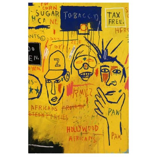 Jean Michel Graffiti Artworks Printed on Canvas - Image 6