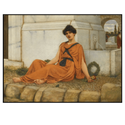 John William Godward 1899 Repose, The Flower Girl