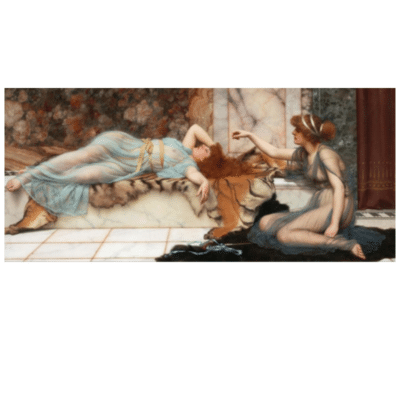 John William Godward 1895 Mischief and Repose