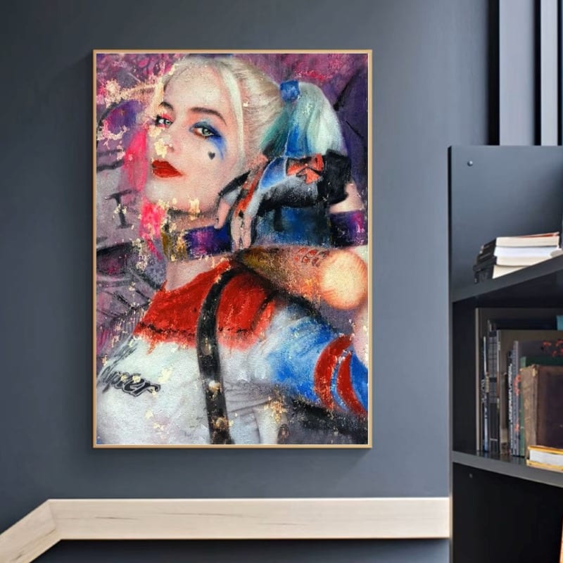 Joker Woman Wall Art Printed on Canvas