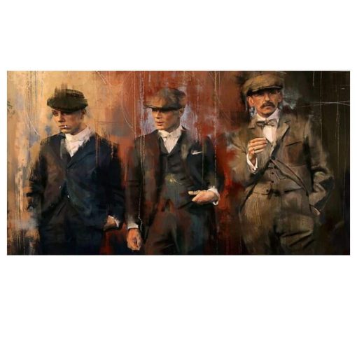 Illustration of Tommy Shelby in Peaky Blinders Printed on Canvas - Image 3