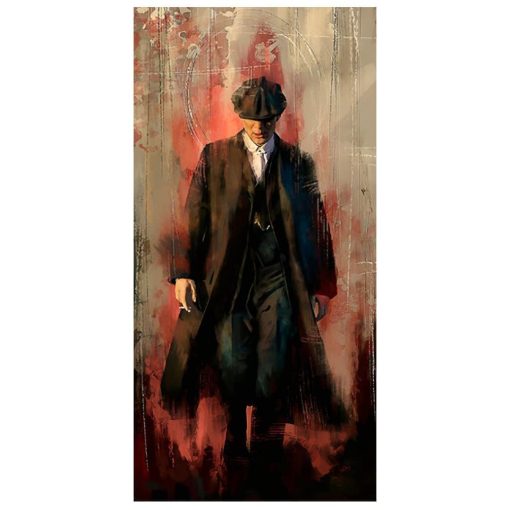 Illustration of Tommy Shelby in Peaky Blinders Printed on Canvas - Image 2