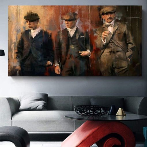 Illustration of Tommy Shelby in Peaky Blinders Printed on Canvas - Image 5