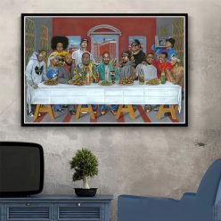 Pop Rock and Rappers Musicians at the Last Supper Printed on Canvas