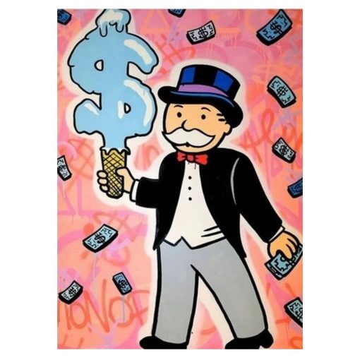 Alec Monopoly Graffiti Artwork Printed on Canvas - Image 4