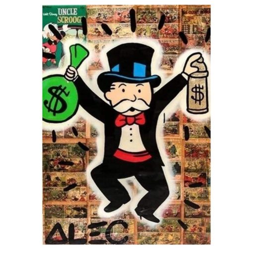 Alec Monopoly Graffiti Artwork Printed on Canvas - Image 5