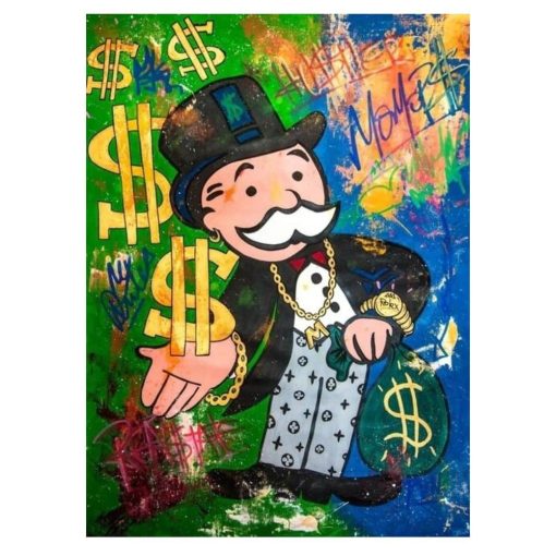 Alec Monopoly Graffiti Artwork Printed on Canvas - Image 7