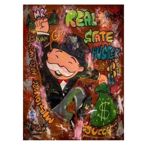 Alec Monopoly Graffiti Artwork Printed on Canvas - Image 8