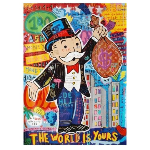 Alec Monopoly Graffiti Artwork Printed on Canvas - Image 13