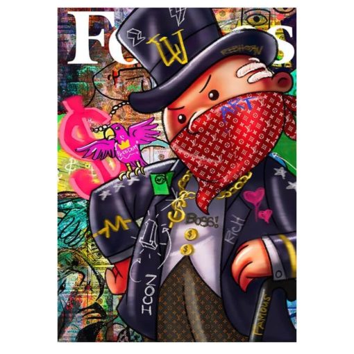 Alec Monopoly Graffiti Artwork Printed on Canvas - Image 14