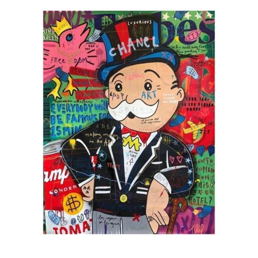 Alec Monopoly Graffiti Artwork Printed on Canvas - Image 15