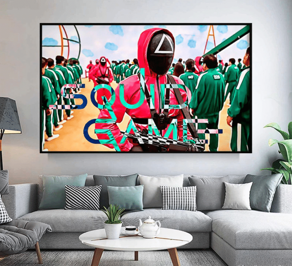 Squid Game Korean TV Seria Artwork Printed on Canvas