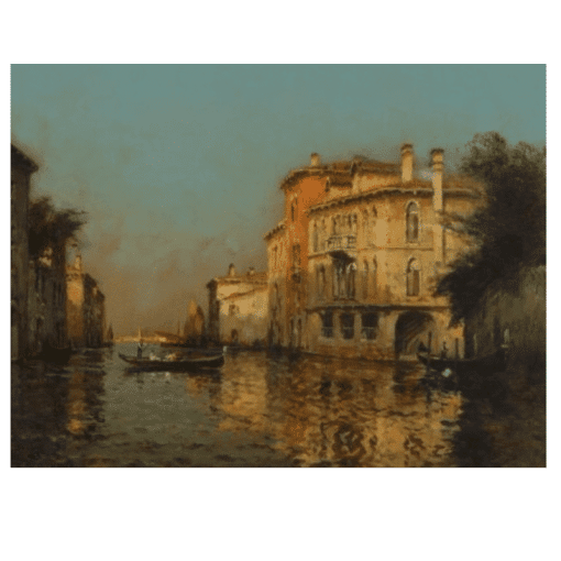 Water Town Venice Paintings Printed on Canvas - Image 2