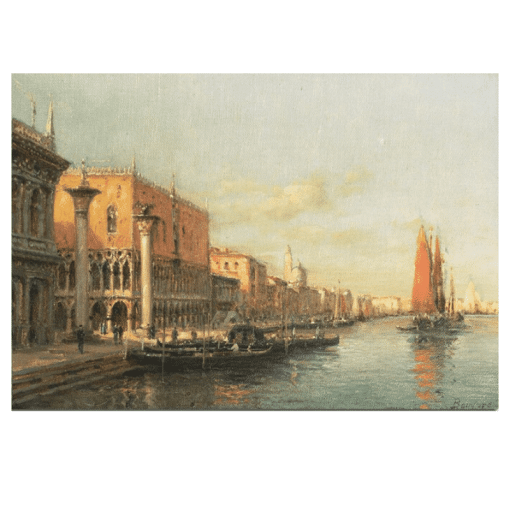 Water Town Venice Paintings Printed on Canvas - Image 9