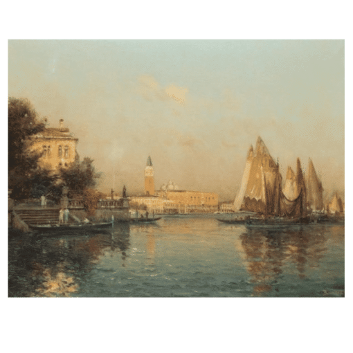 Water Town Venice Paintings Printed on Canvas - Image 10