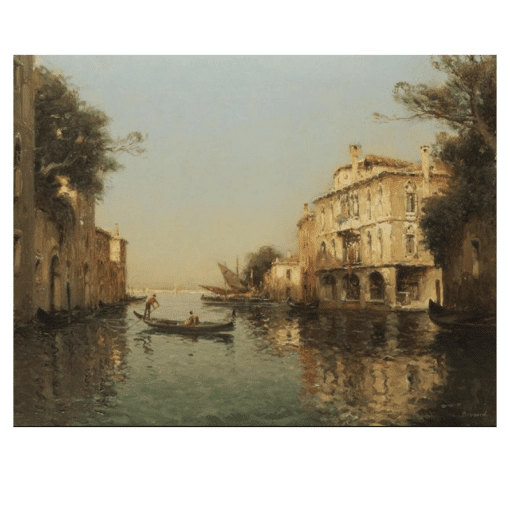 Water Town Venice Paintings Printed on Canvas - Image 11