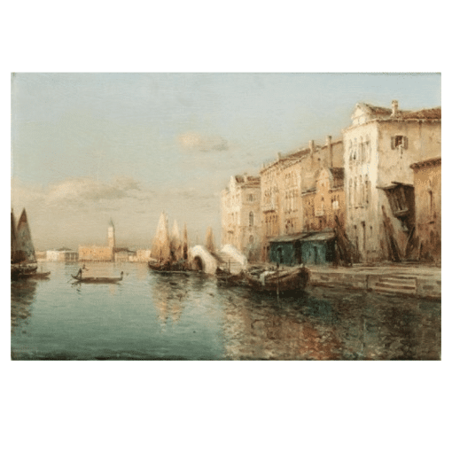 Water Town Venice Paintings Printed on Canvas - Image 12