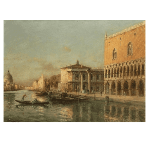 Water Town Venice Paintings Printed on Canvas - Image 14