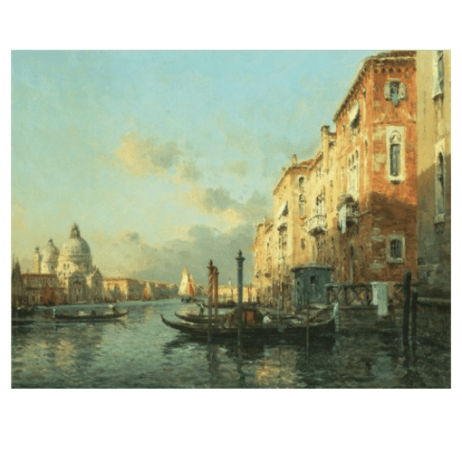 Water Town Venice Paintings Printed on Canvas - Image 17