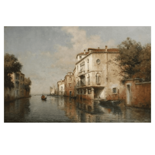 Water Town Venice Paintings Printed on Canvas - Image 20