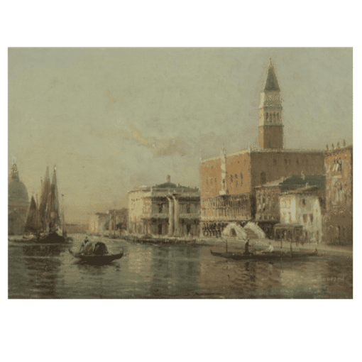 Water Town Venice Paintings Printed on Canvas - Image 22