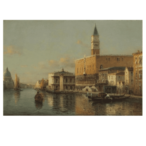 Water Town Venice Paintings Printed on Canvas - Image 23