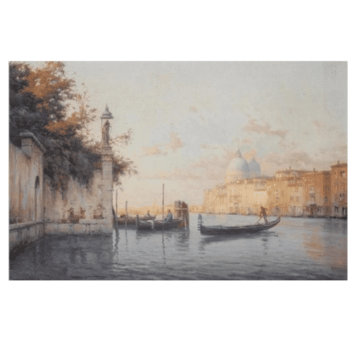 Water Town Venice Paintings Printed on Canvas - Image 25