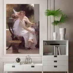Work Interrupted by William Adolphe Bouguereau Printed on Canvas
