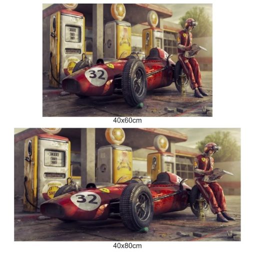 Ferraris F1 Race Car Artwork Printed on Canvas - Image 5