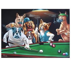 Dogs Playing Billiard and 2