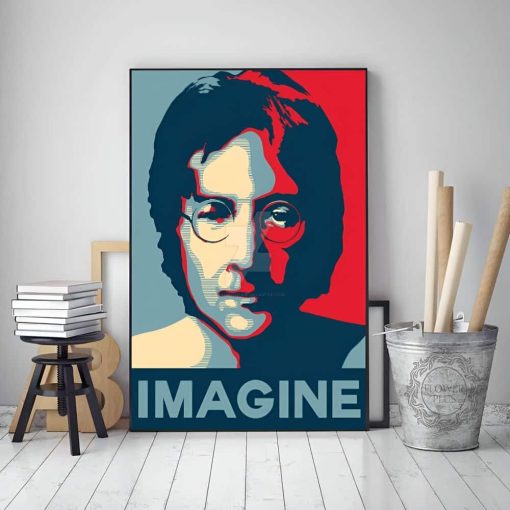 John Lennon Imagine Artwork Printed on Canvas - Image 3