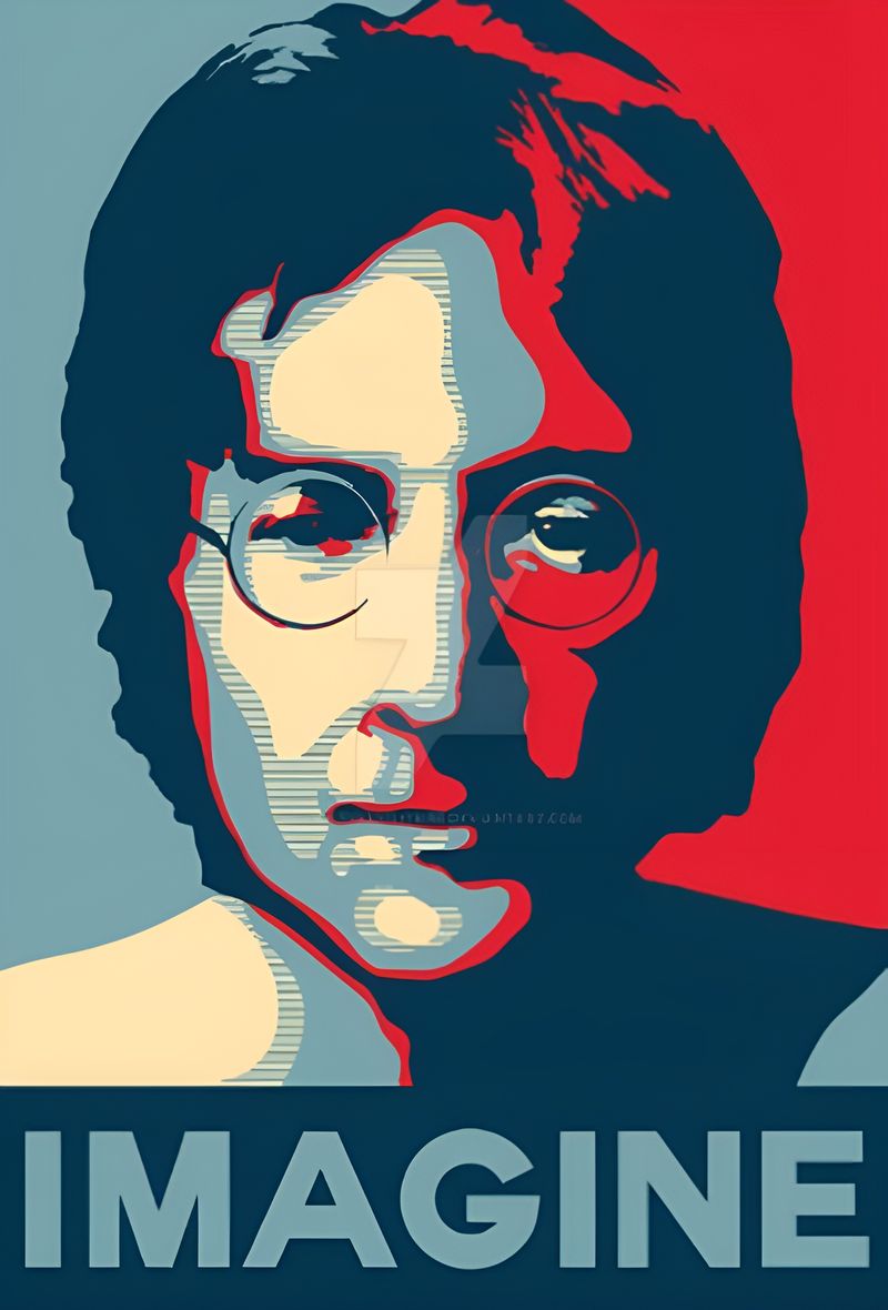 John Lennon Imagine Artwork Printed on Canvas