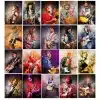 Portrait of Famous Guitarists Printed on Canvas