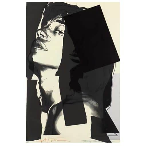 Portrait of Mick Jagger by Andy Warhol Printed on Canvas - Image 2