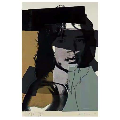 Portrait of Mick Jagger by Andy Warhol Printed on Canvas - Image 4