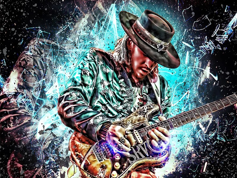 Stevie Ray Vaughan 60x80 cm