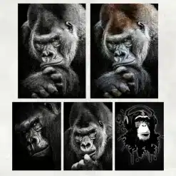 The Great Apes Pictures Wall Art Printed on Canvas