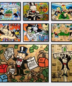 Alec Monopolis Graffiti Artworks Printed on Canvas