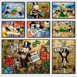 Alec Monopolis Graffiti Artworks Printed on Canvas