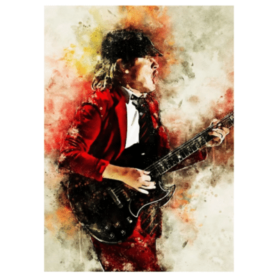 Angus Young AC DC Guitaris