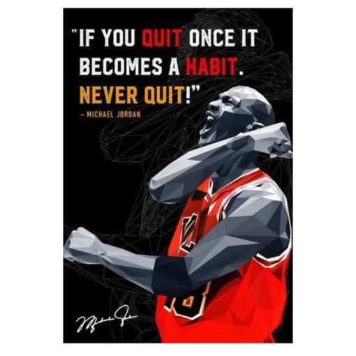 The Basketball Star Michael Jordan Pictures Printed on Canvas - Image 3