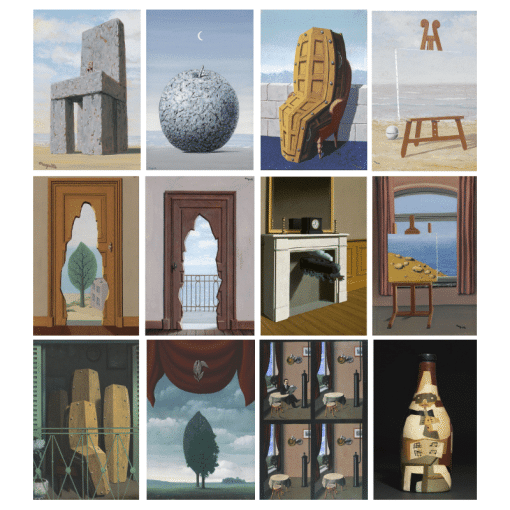 Surrealism Paintings by René Magritte Printed on Canvas