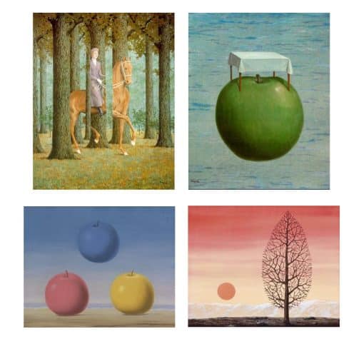 René Magritte Surrealism Paintings Printed on Canvas