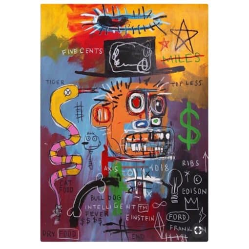 Abstract Paintings by Jean-Michel Basquiat Printed on Canvas - Image 10