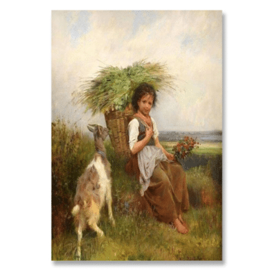 Anton Dieffenbach girl and goat