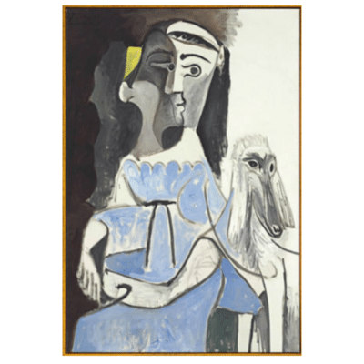 Pablo Picasso 1962 Jacqueline Dog Jacqueline au chien