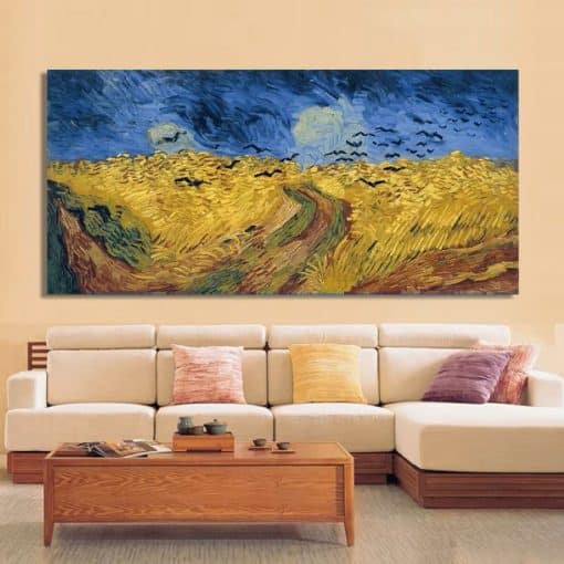 Wheatfield with Crows by Vincent van Gogh Printed on Canvas