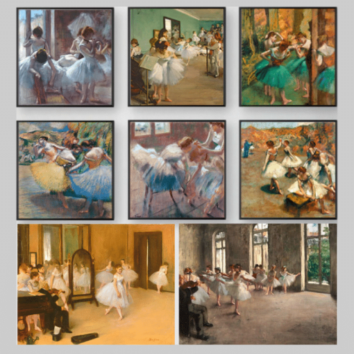 Dancing Class Ballet Paintings by Edgar Degas Printed on Canvas