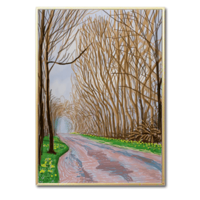 David Hockney 2011 The Arrival of Spring in Woldgate B