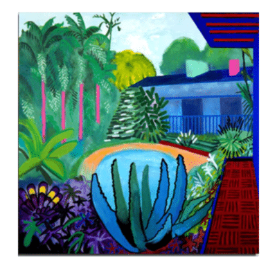 The Garden by David Hockney